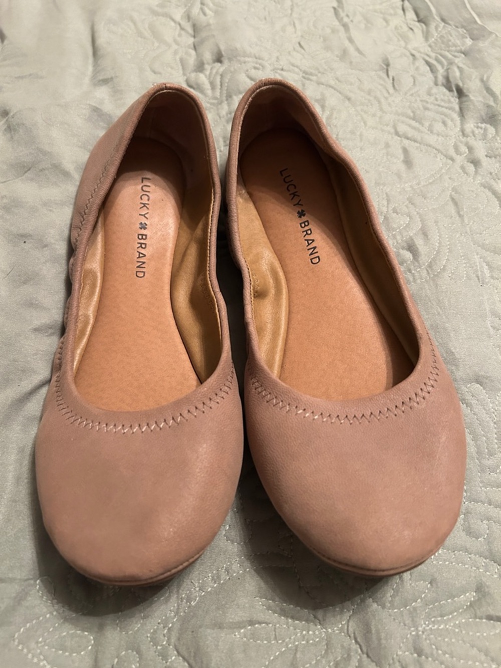 Lucky Brand Womens tan ballet Flats